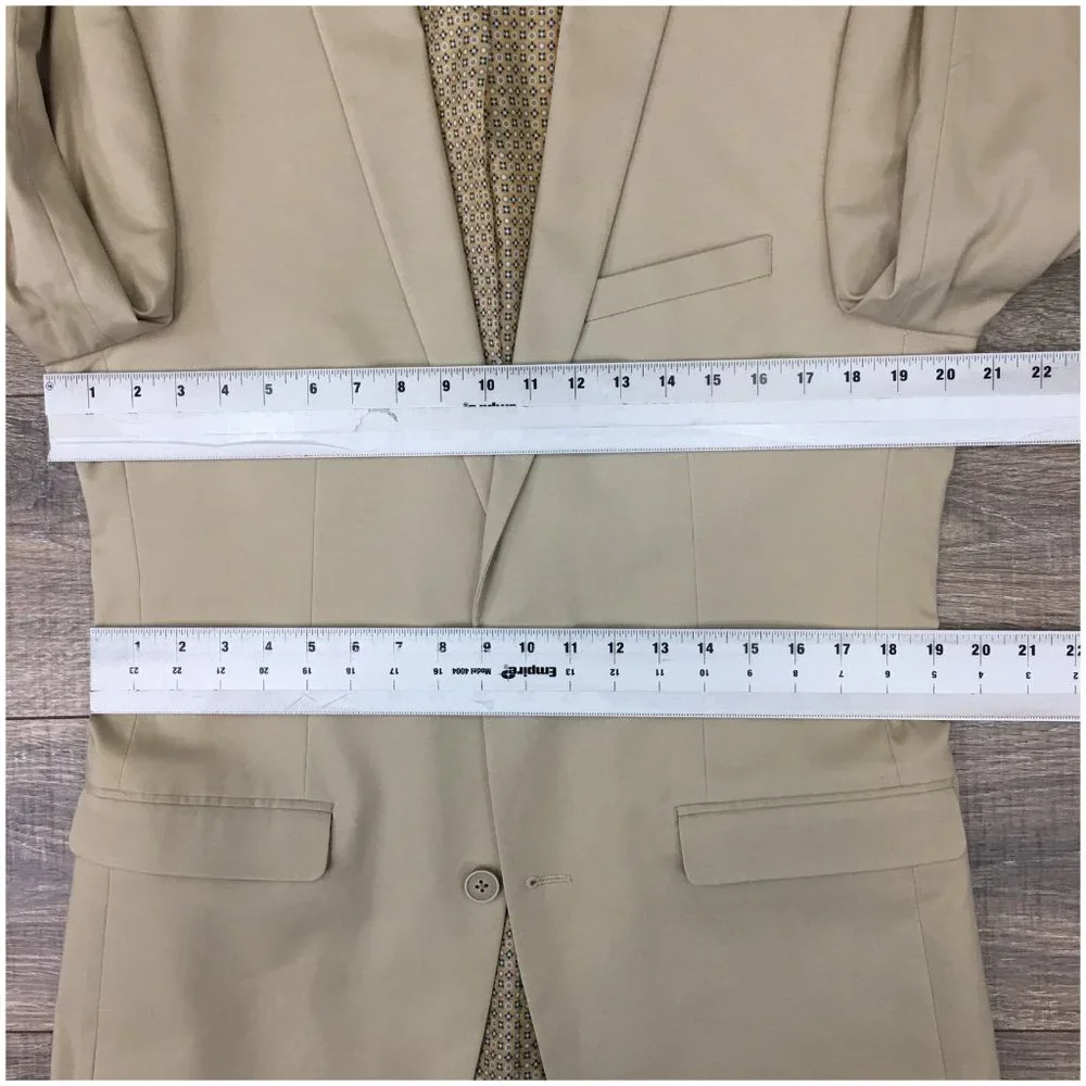 Bar III Mens Blazer Sport Coat Two Button Casual Jacket Size 40L Cotton Suits‎
